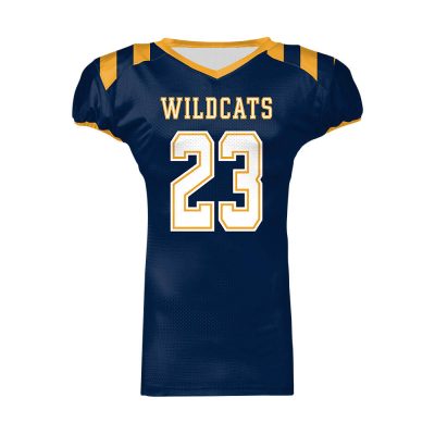Blue and Yellow Sublimated Football Jersey