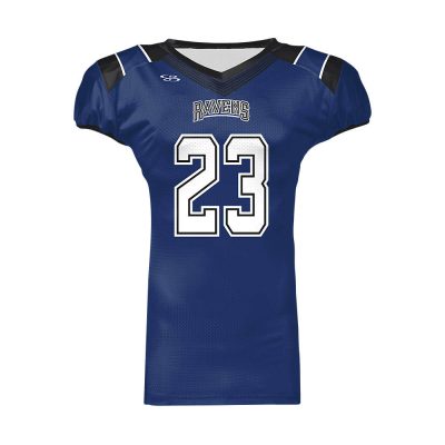 Blue and Black Sublimated American Football Jersey