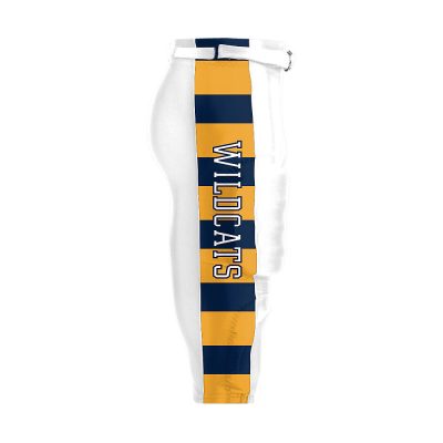 White and Blue Sublimated Football Pants