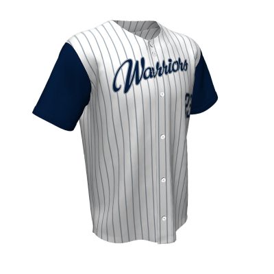 White Lining Baseball Full Button Jersey