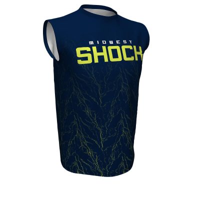 Blue and Yellow Baseball Crew Neck Jersey