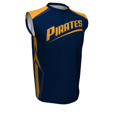 Blue an Yellow Baseball Crew Neck Jersey