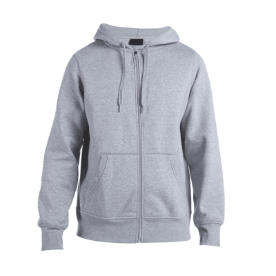 Heather Grey Hoodie with Front Zipper