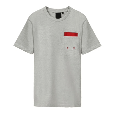 Plain T-Shirt with Front Left Chest Pocket