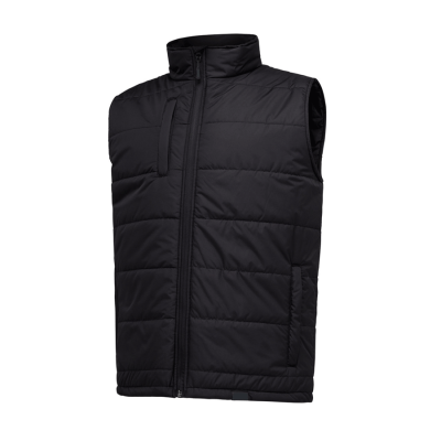 Black Quilted Vest with Internal Fleece Lining