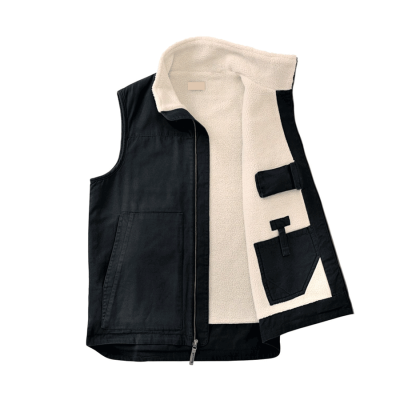Twill Vest with Inner Fleece Lining